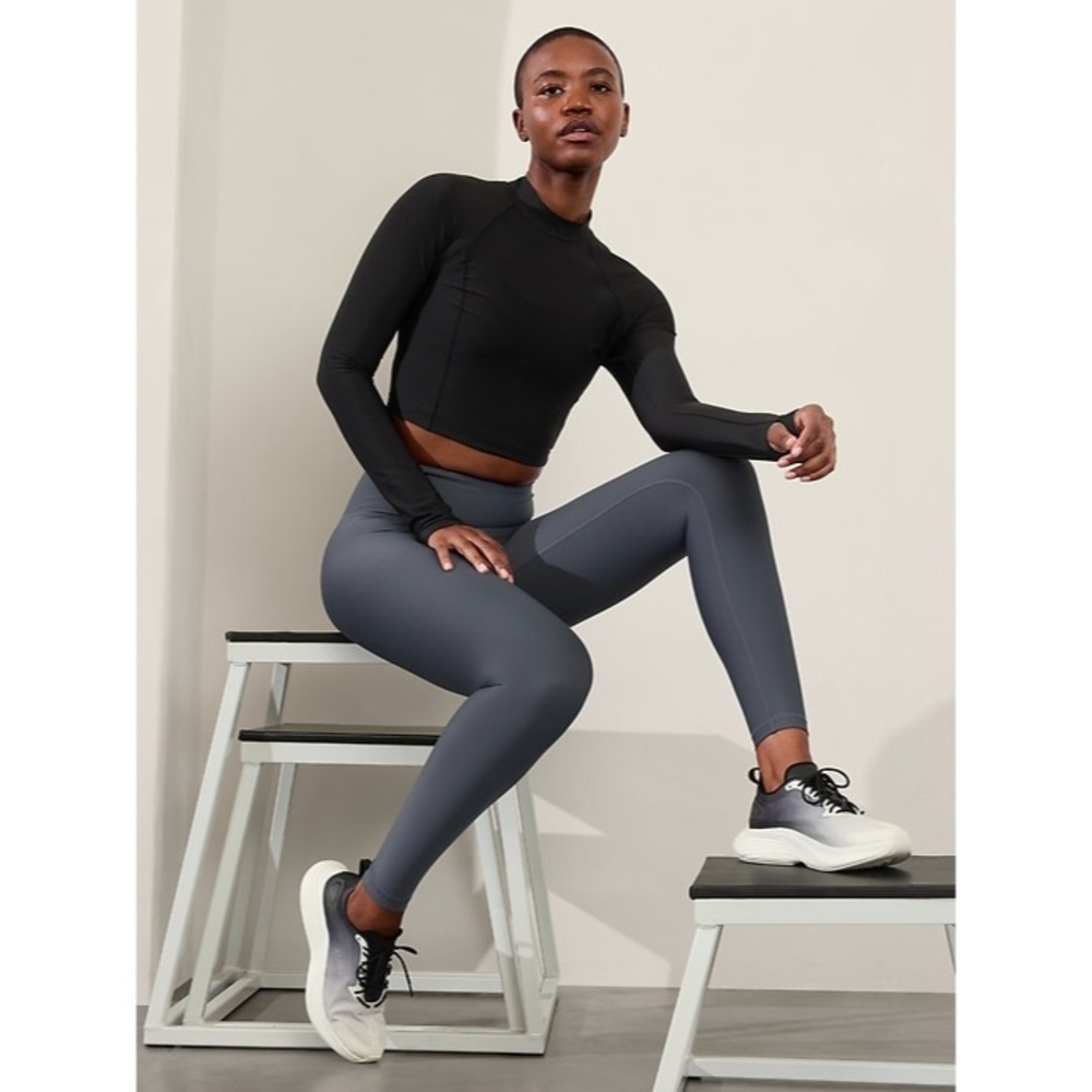 Athleta Interval High Rise Legging - Granite Blue - XL - NWT